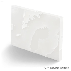 Translucent Polished White Faux Onyx Sheet