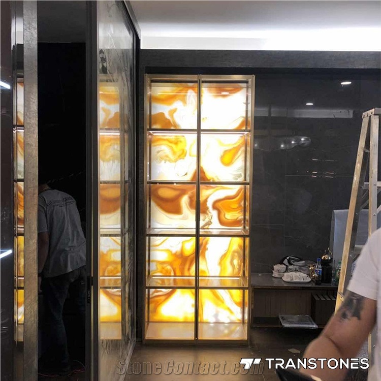 Transtones Backlit Faux Stone Sheet for Wall Decor