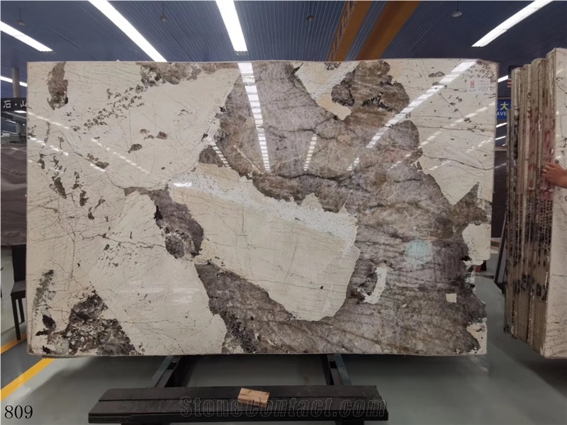 Bagdad Grey Marble Slab Wall Cladding Floor Tile