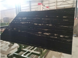 Brazil Cavalete Black Granite Slab for Countertop