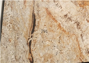 Brazil Golden Snow Mountain Granite Slab in China