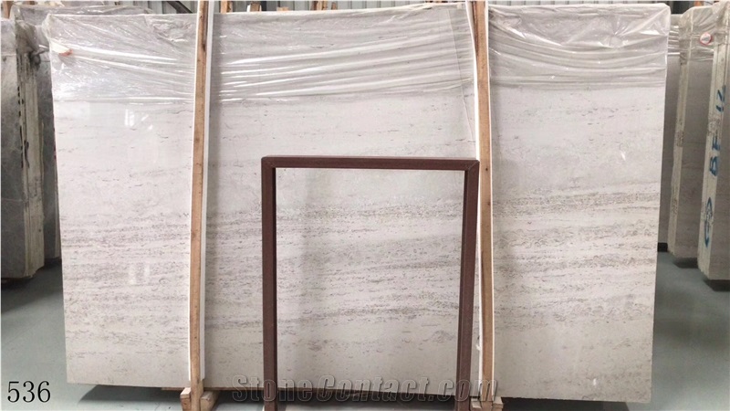 China Beige Platinum Wood Grain Marble Slab Tile