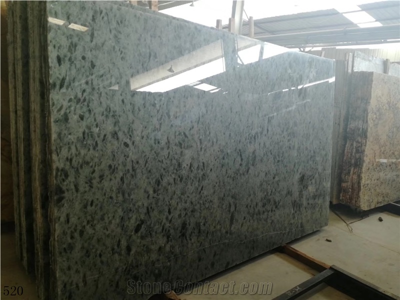China Green Pearl Marble Blue Jade Slab Stone