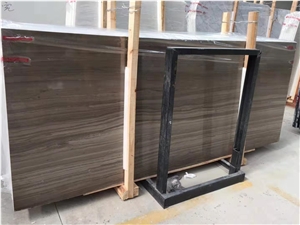 Coffee Wood Grain Brown Marble Tiles Wall Panels