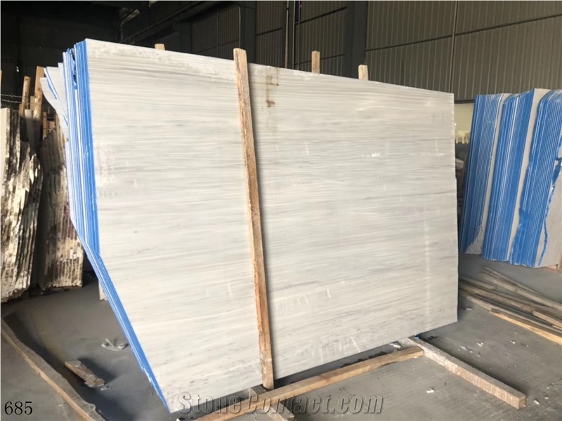 French Crystal White Wooden Marble Wood Stone