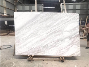 Greece Volakas White Marble Slabs For Hotel Flooring Tiles