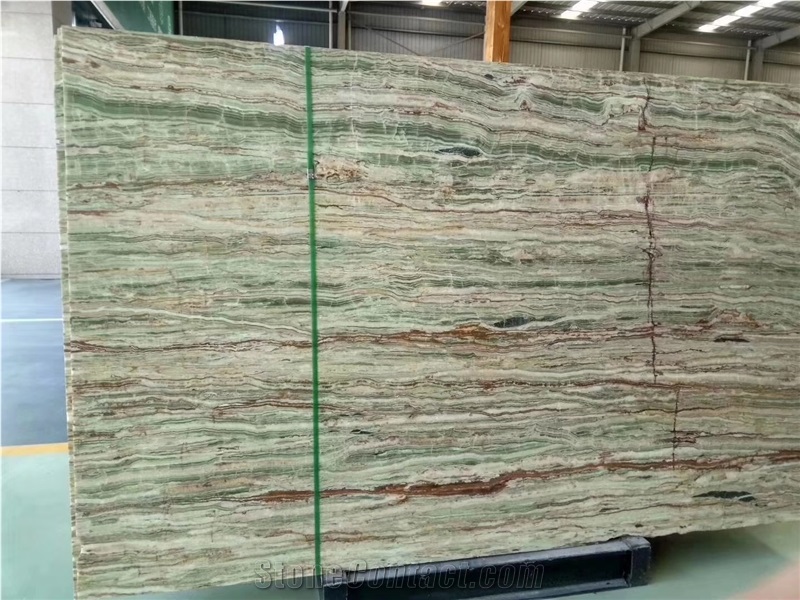 Green Jade Striated Wooden Onyx Wall Decoration