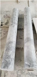 Grey Marble Shaft Porch Hollow Carved Column