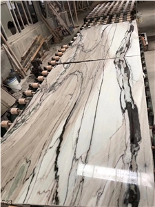 Indai Louvre White Marble Slab Wall Caldding Tile