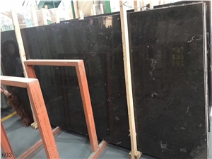 Ink Black Marble Space Grey Natural Stone Tile