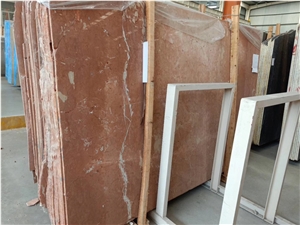 Iran Coral Red Marble Slab in China Stone Market