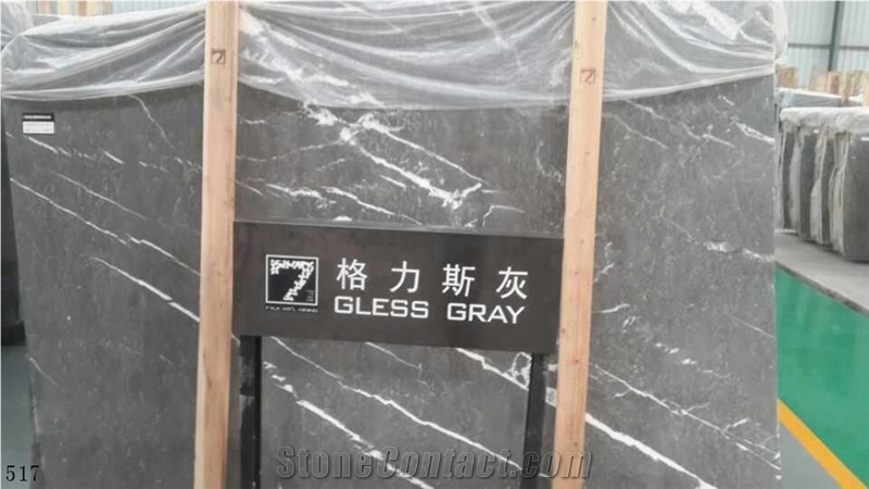 Italy Pietra Grigio Grey Ash Marble Slab in China