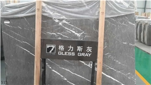 Italy Pietra Grigio Grey Ash Marble Slab in China