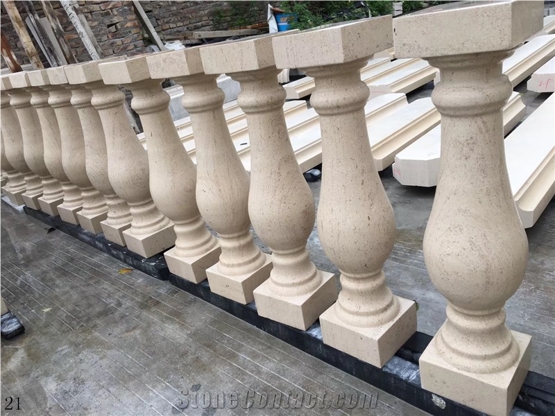 Natural Sandstone Balustrade Handrail Staircase