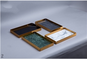 Natural Stone Marble Serving Sushi Plate Hotel Use
