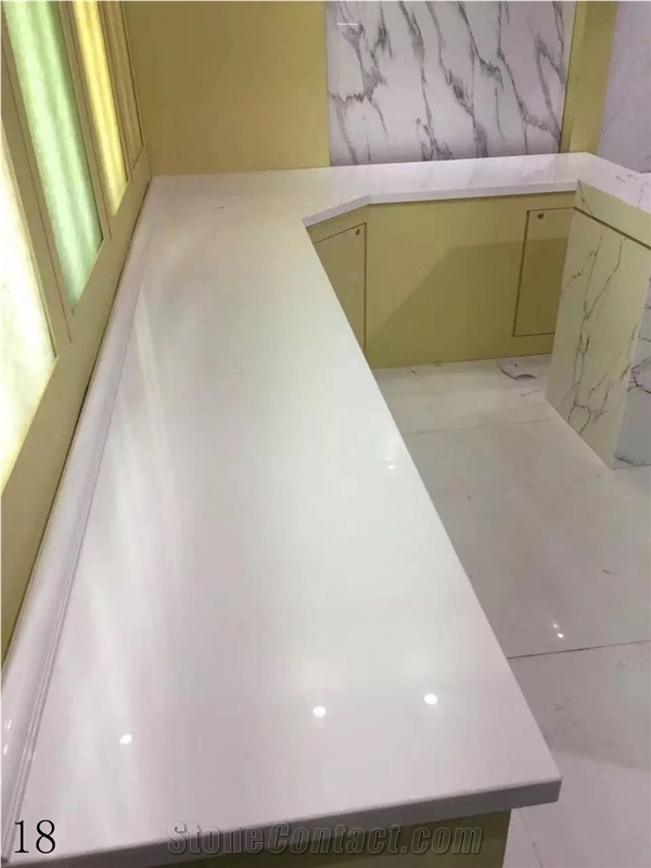 Natural Stone White Marble Countertop Vanity Top