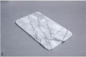 Natural Stone White Marble Tray Dish Plate Artware