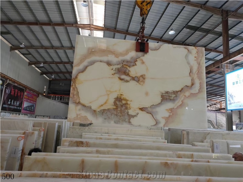Onice Bianco Iran White Onyx Slab Wall Tile Floor