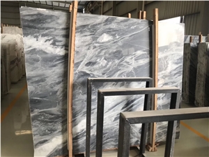 Picasso Grey Carrara Ash White Marble Tiles