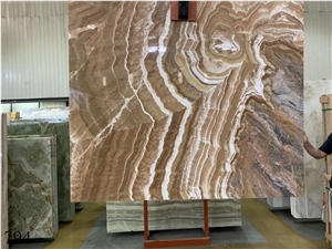 Ruby Red Onyx Slab Wall Cladding Kitchen Tile