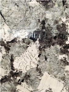 Silver Mountain Fox Granite Aran White Bianco Slab