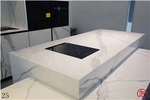 Statuary White Marble Kitchen Worktop Countertop