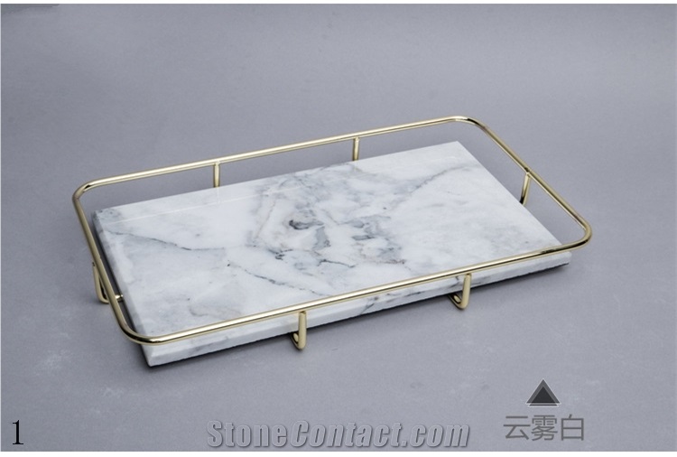 Stone Rectangle Marble Storage Plate Dish Saucer
