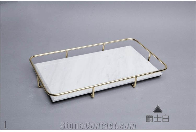 Stone Rectangle Marble Storage Plate Dish Saucer