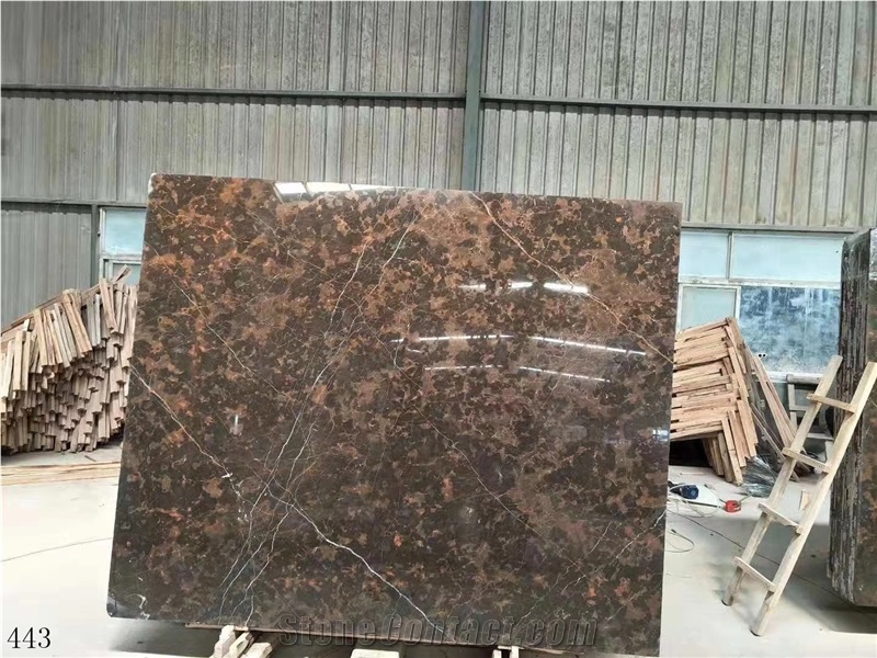 Tardos Brown Golden Coffee Marble Slab in China