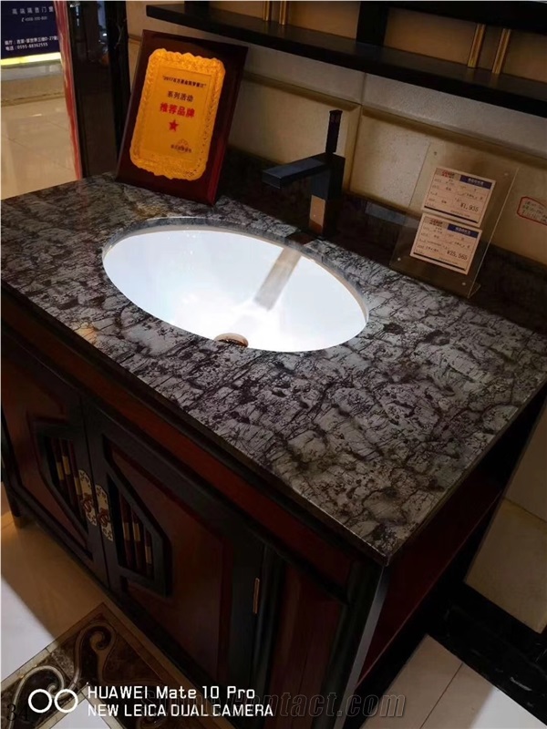 Turtle Venato Marble Bathroom Bath Vanity Top