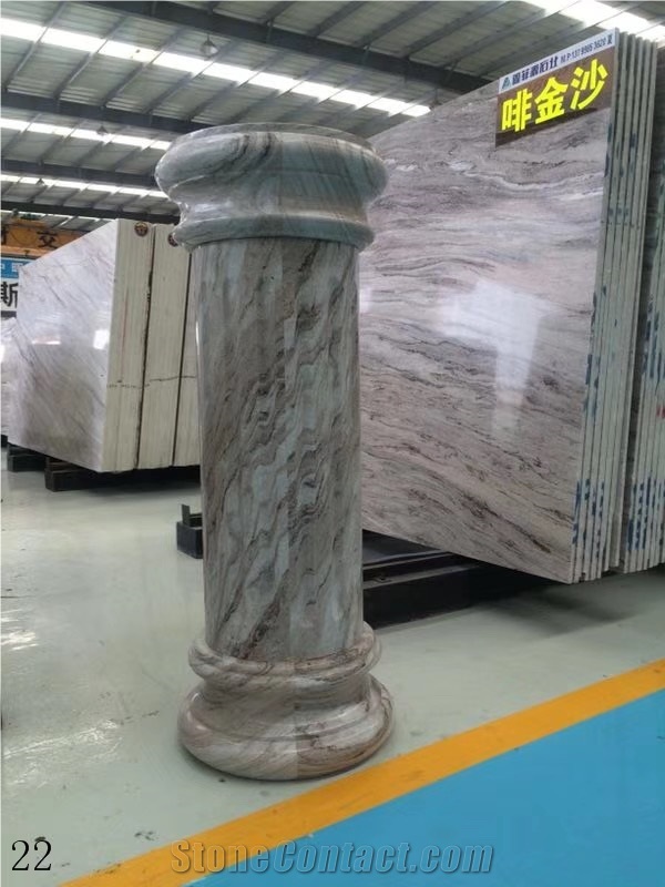 White Marble Natural Stone Column Pillar Pilaster