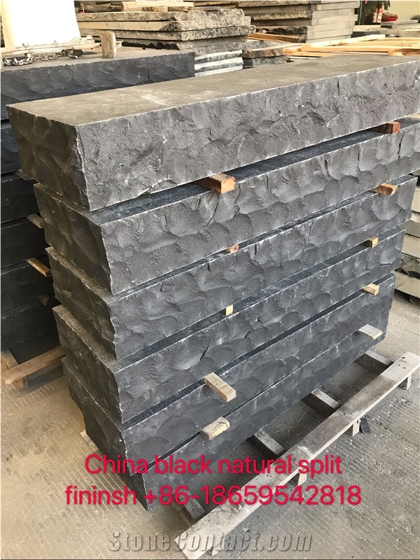 China Black Granite Natural Split Kerbstone Paver