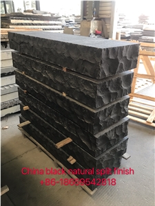 China Black Granite Natural Split Kerbstone Paver
