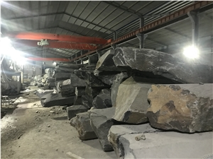 China Black Mongolia Black Basalt Slabs Flooring