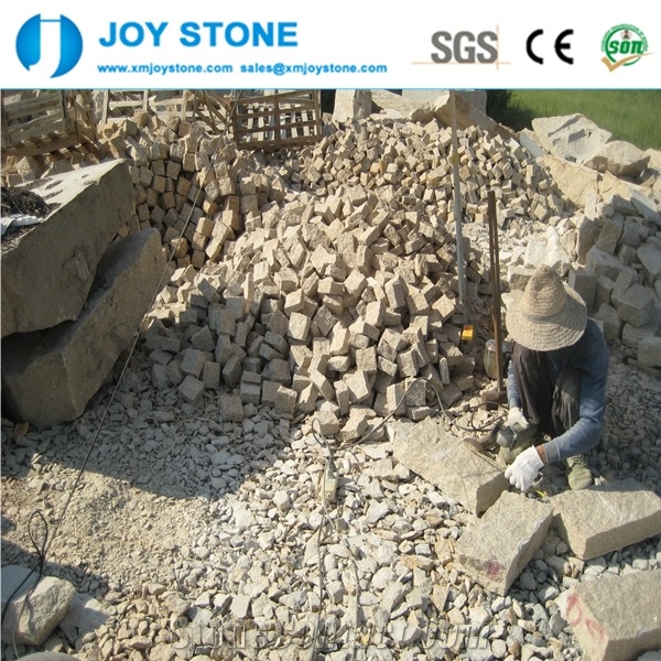 Chinese G682 Yellow Granite Cubic Paving Stone