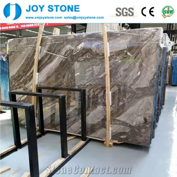 High Quality Brown Marble Polished Seawave Tiles