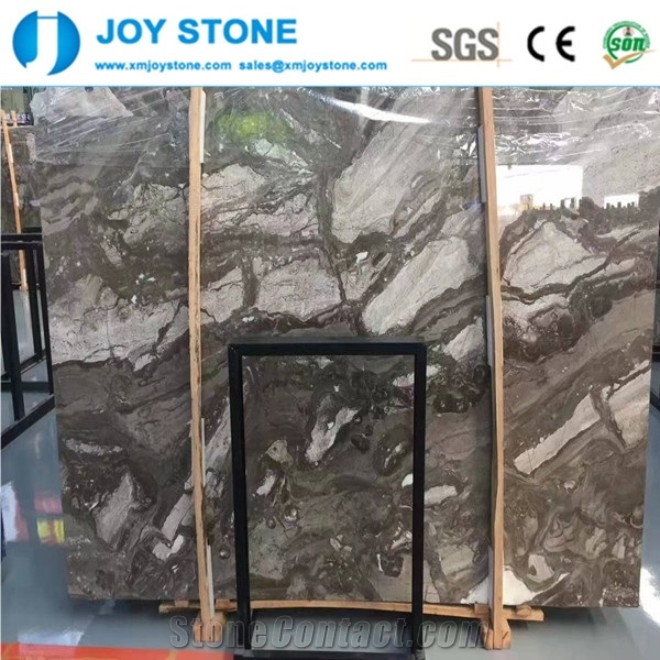 High Quality Brown Marble Polished Seawave Tiles