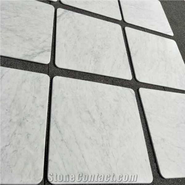 White Carrara Marble Lightweight Coffee Tabletops