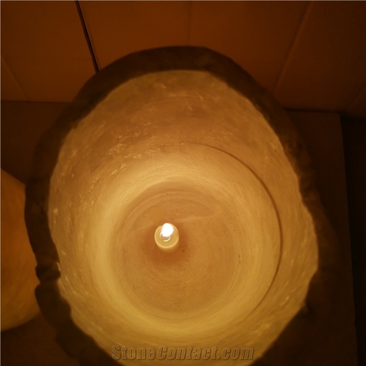 Natural Onyx Candle Lamp Tubes for Indoor Decor