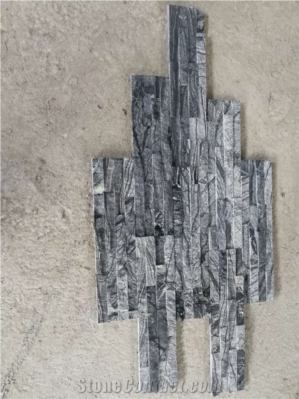 Archaize Black and Grey Wooden Grain Marble Stone