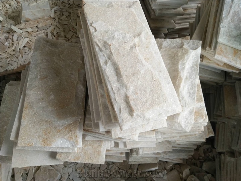 Beige White Mushroom Stone Quartzite Stone