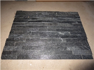 Black Cultured Stone Outer Wall Cladding Panel