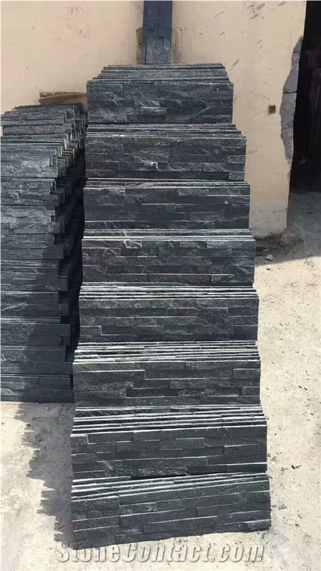 Black Quartzite Wall Cladding Cultured Stone