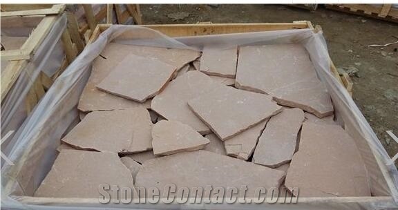 China Pink Loose Stone Random Flagstones