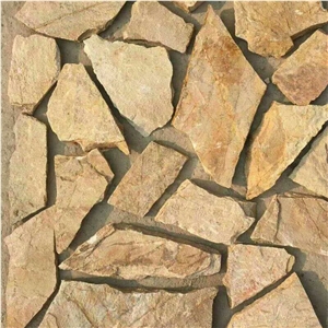 China Rusty Slate Random Road Stone Wall Stone