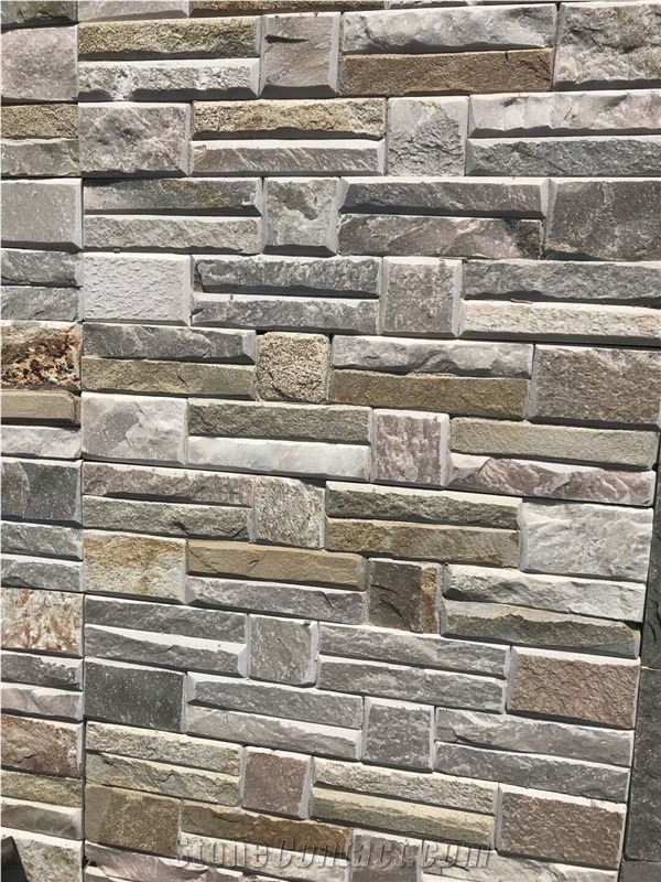 Four Color Split Wall Cultured Stone Wall Clading