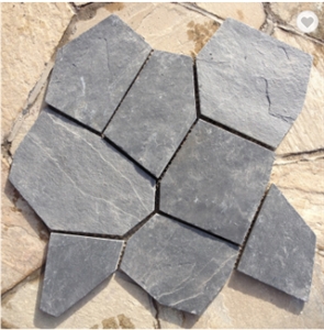 Natural Black Slate Stone Flagstone Paving Brick