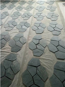 Natural Green Stone Flagstone Paver Flooring Tile