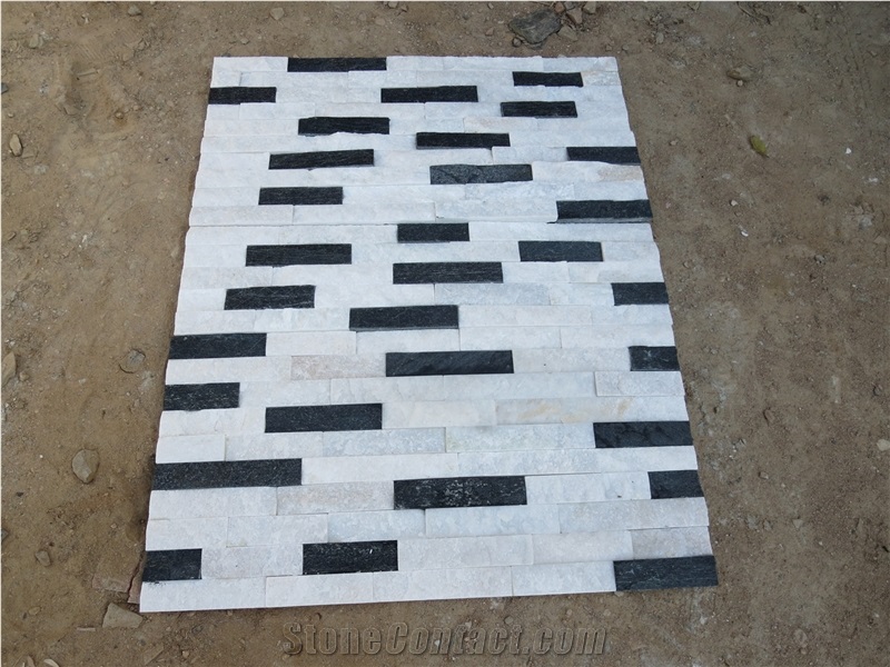 White Black Cultured Stone Multicolor Splicing