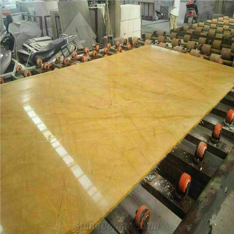 Gold Imperial Polished Marble Slabs for Wall Floor